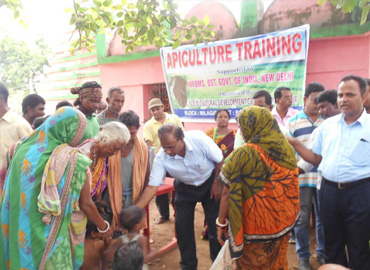 Sri Banamali Sahoo, Chairman, SCDC support Apiculture equipments to Tribal Farmers of Nilagiri Block of Balasore District