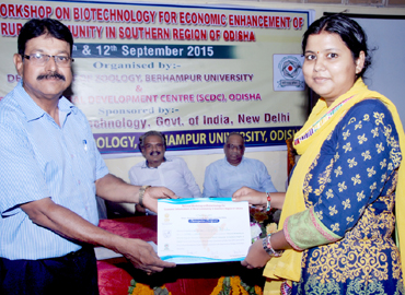 National Workshop on Biotechnology for Economic Enhancement of Rural Community in Southern Regionheld at Berhampur University of Odisha